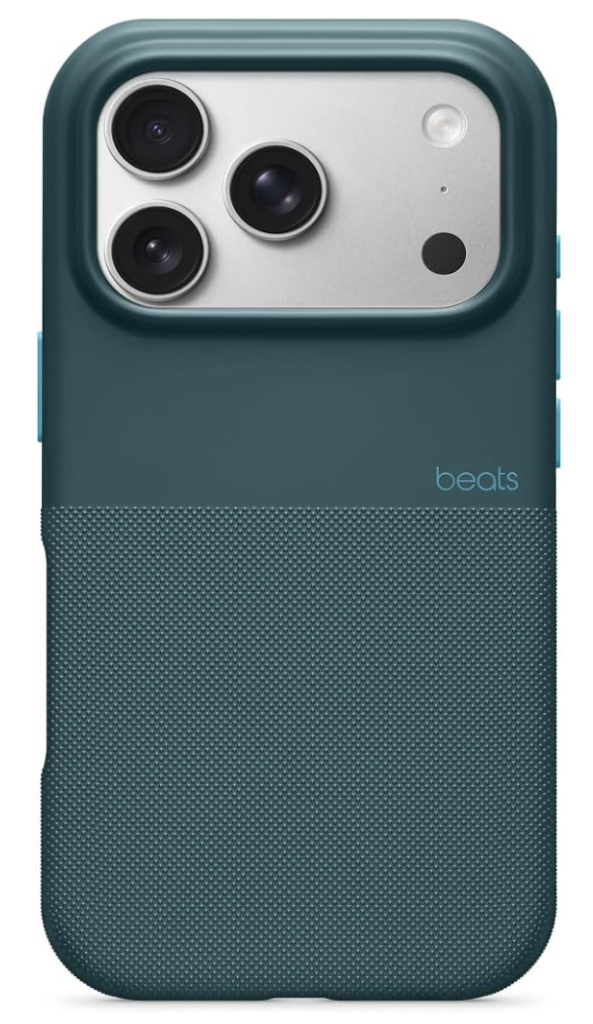 The Rocky Blue Beats Rugged case displaying its matte impact-resistant shell and reinforced corners for drop protection.